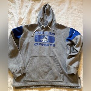 NFL Gray and Blue Dallas Cowboys Pullover Hoodie